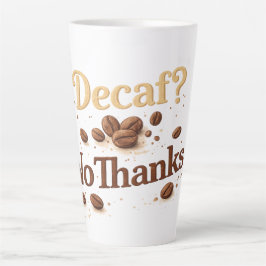 カフェイン抜き? いいえ、結構です — 面白いコーヒー豆マグ カフェラテマグ