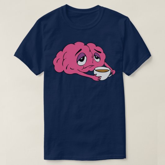 カフェイン欠乏コーヒー愛好家の疲労 Tシャツ (デザイン正面)