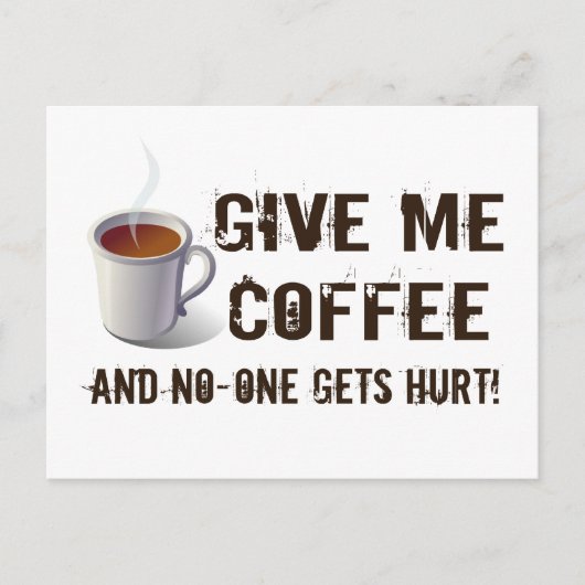 カフェイン欠乏 ポストカード (正面)