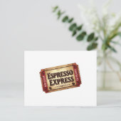 カフェイン歴代誌：レトロコーヒービア ポストカード (スタンド正面)