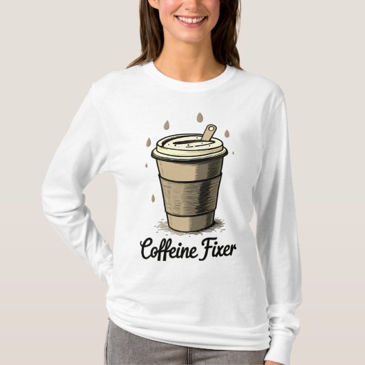 カフェイン注入 Tシャツ (正面)