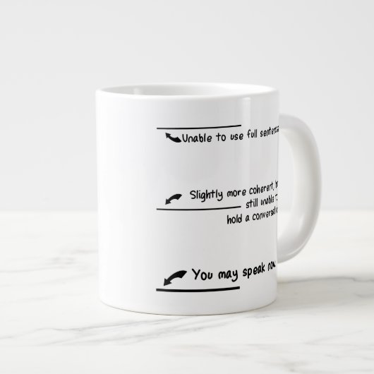 カフェイン濃度の測定 ジャンボコーヒーマグカップ (正面右)