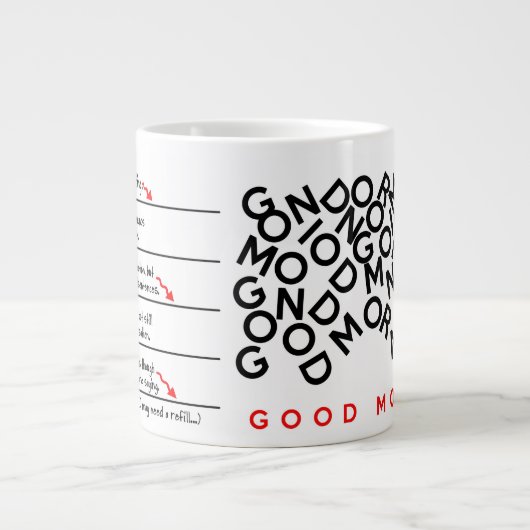 カフェイン濃度はコーヒーマグを多く必要とする ジャンボコーヒーマグカップ (正面)