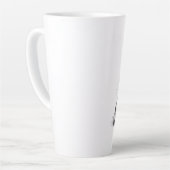 カフェイン無しでは容赦なし ネコ コーヒー好き カフェラテマグ (左アングル)