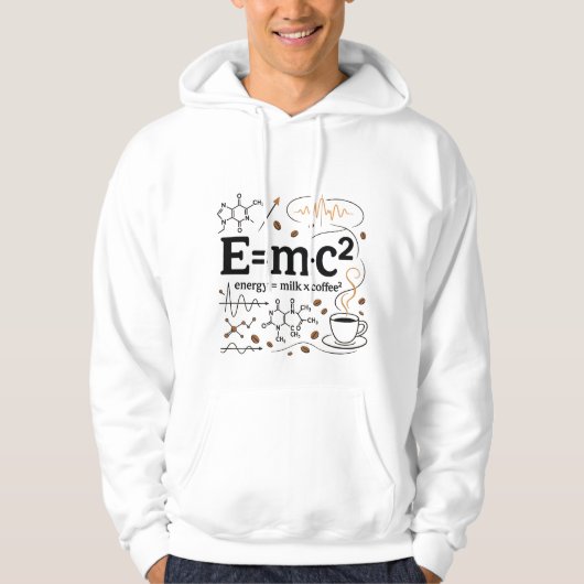 カフェイン理論:E = mc² 再考 パーカ (正面)