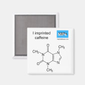 カフェイン磁石を刷り込んだ マグネット (正面/裏面)