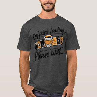 カフェイン読み込み中 お待ちください 少年 Tシャツ