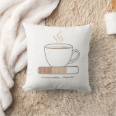 カフェイン読み込み中 - シンプルで面白いコーヒーラインアート クッション (ブランケット)