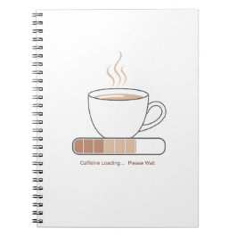カフェイン読み込み中 - シンプルで面白いコーヒーラインアート ノートブック