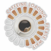 カフェイン読み込み中 シール (正面)