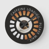 カフェイン読み込み中 ラウンド壁時計 (正面)