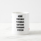 カフェイン警告ムード コーヒーマグカップ (中央)
