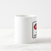 カフェイン警告標識 コーヒーマグカップ (中央)