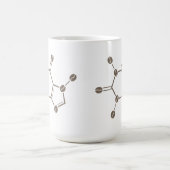 カフェイン豆分子 コーヒーマグカップ (中央)