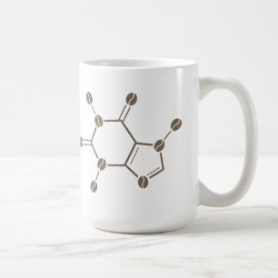 カフェイン豆分子 コーヒーマグカップ