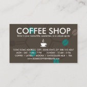 カフェイン豆分子 ロイヤリティカード (裏面)