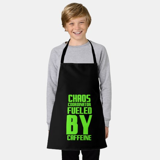 カフェイン贈与によって煽られたカおもしろいオスコーディネーター エプロン (着用した状態)