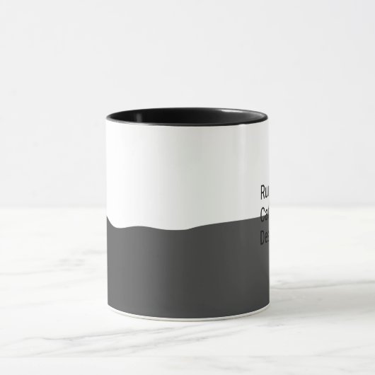 カフェイン走と締め切りに関する | 作業おもしろいコーヒー マグカップ (中央)