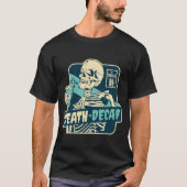 カフェイン飲料の骨格 Tシャツ (正面)