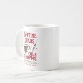 カフェイン、カオスコードブラウンズナイトおもしろいナース コーヒーマグカップ (正面左)