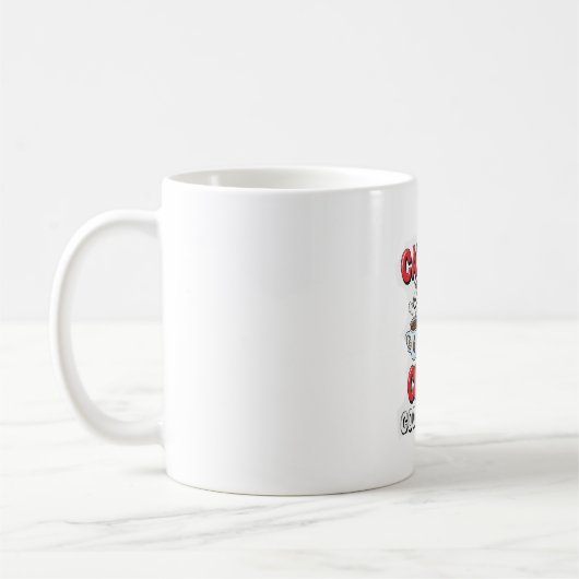 カフェイン&カオス コーディネーター 女性向けモーニングマグ コーヒーマグカップ (左)