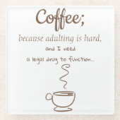 カフェイン ガラスコースター (正面)