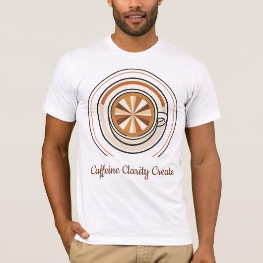 カフェイン・クリアリティ・クリエイト コーヒー Tシャツ (正面)