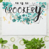 カフェイン&クロカリー引用文タイポグラフィ キッチンタオル (折り畳み)