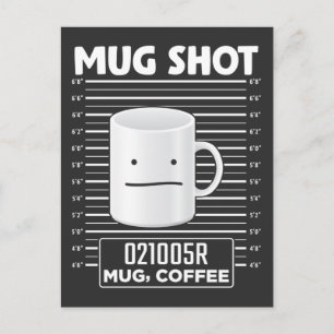 カフェイン・コーヒー・ド笑わされるリンカー泥棒のマグ氏 ポストカード
