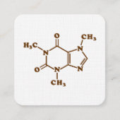 カフェイン コーヒー 分子式 スクエア名刺 (正面)
