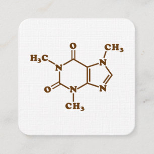 カフェイン コーヒー 分子式 スクエア名刺