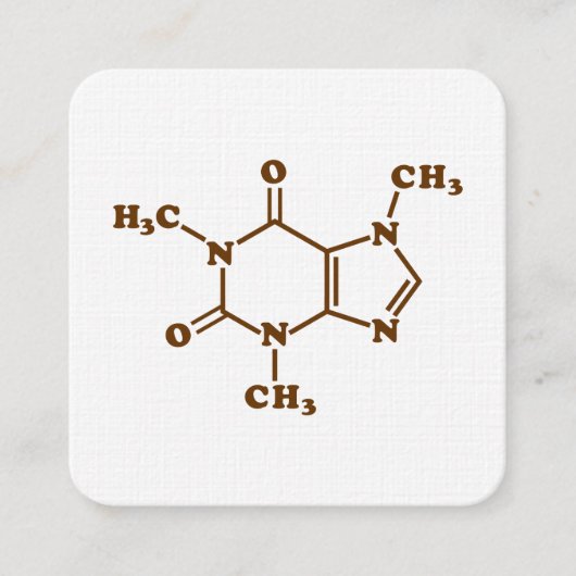 カフェイン コーヒー 分子式 スクエア名刺 (正面)