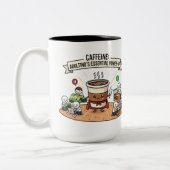 カフェイン パワーアップ マグカップ - 面白い大人になる コーヒー カップ (左)