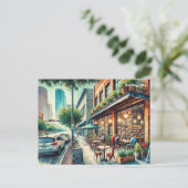 カフェイン・ヒューストンテキサス州 ポストカード (スタンド正面)