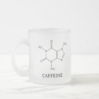 カフェイン ビーカー マグ、化学カフェイン分子  フロストグラスマグカップ