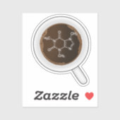 カフェイン、分子式 - コーヒーを飲もう シール (シート)
