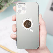 カフェイン、分子式 - コーヒーを飲もう シール (スマートフォン)