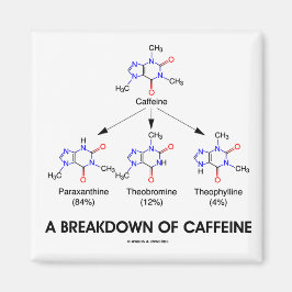 カフェイン（化学分子）の分解 マグネット
