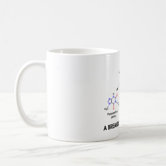 カフェイン(化学分子)の故障 コーヒーマグカップ (左)