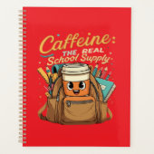 カフェイン - 本当の学校の必需品 - 面白い先生 プランナー手帳 (正面)
