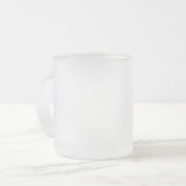 カフェイン、神の果汁 フロストグラスマグカップ (正面左)