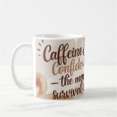 カフェイン&自信おもしろい- Mom Coffee Mug コーヒーマグカップ (左)