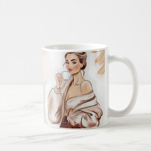 カフェイン&自信おもしろい- Mom Coffee Mug コーヒーマグカップ (右)