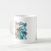 カフェイン&自信サーフビーマグ コーヒーマグカップ (正面左)