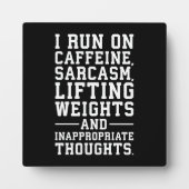 カフェイン、重さを上げる、不適切な考え フォトプラーク (正面)