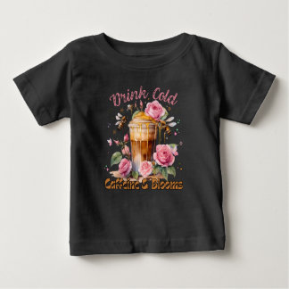 カフェイン&開花：アイスコーヒードライト ベビーTシャツ