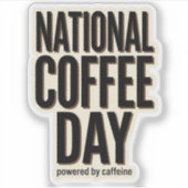 カフェイン Vinyl主催 ナショナルコーヒーの日 シール (正面)