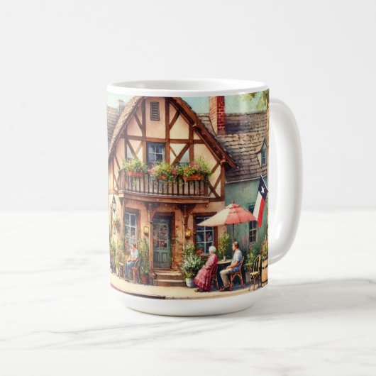 カフェインFredericksburgテキサス州 コーヒーマグカップ (正面右)