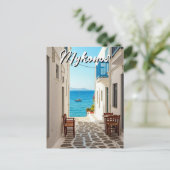 カフェインMykonos Greece Cyclades Travel ポストカード (スタンド正面)