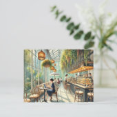 カフェインSingapore Water 絵を描 color's ポストカード (スタンド正面)